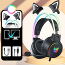 Fone de Ouvido Headset Rgb com Microfone