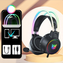 Fone de Ouvido Headset Rgb com Microfone
