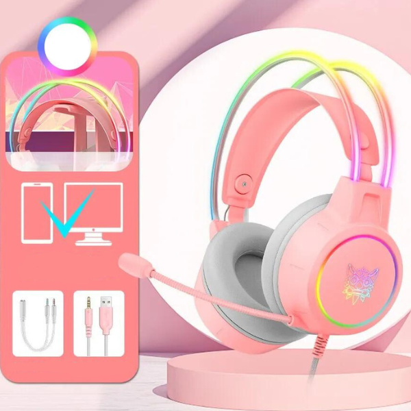 Fone de Ouvido Headset Rgb com Microfone