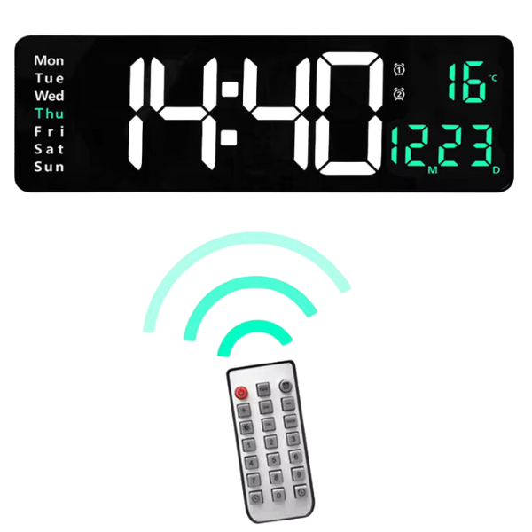 Relógio de Parede Digital com Display Grande