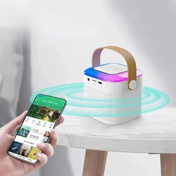 Caixa de Som com Microfone para Karaokê