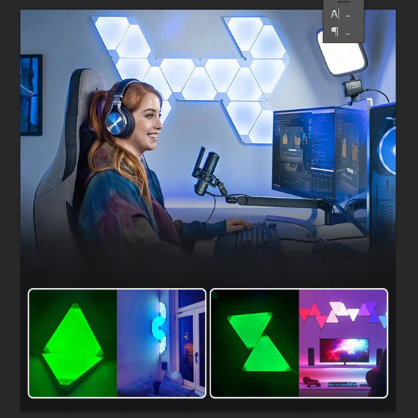 Lâmpadas de Parede Triangulares Led