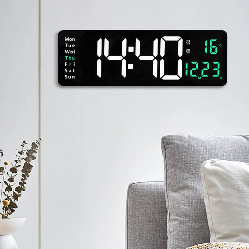 Relógio de Parede Digital com Display Grande