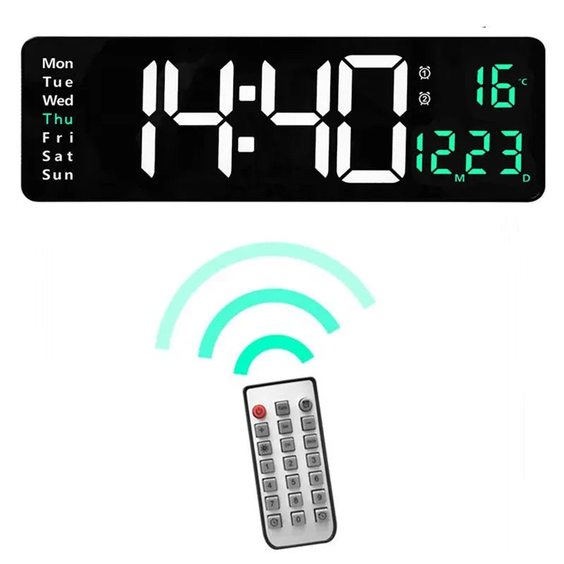 Relógio de Parede Digital com Display Grande