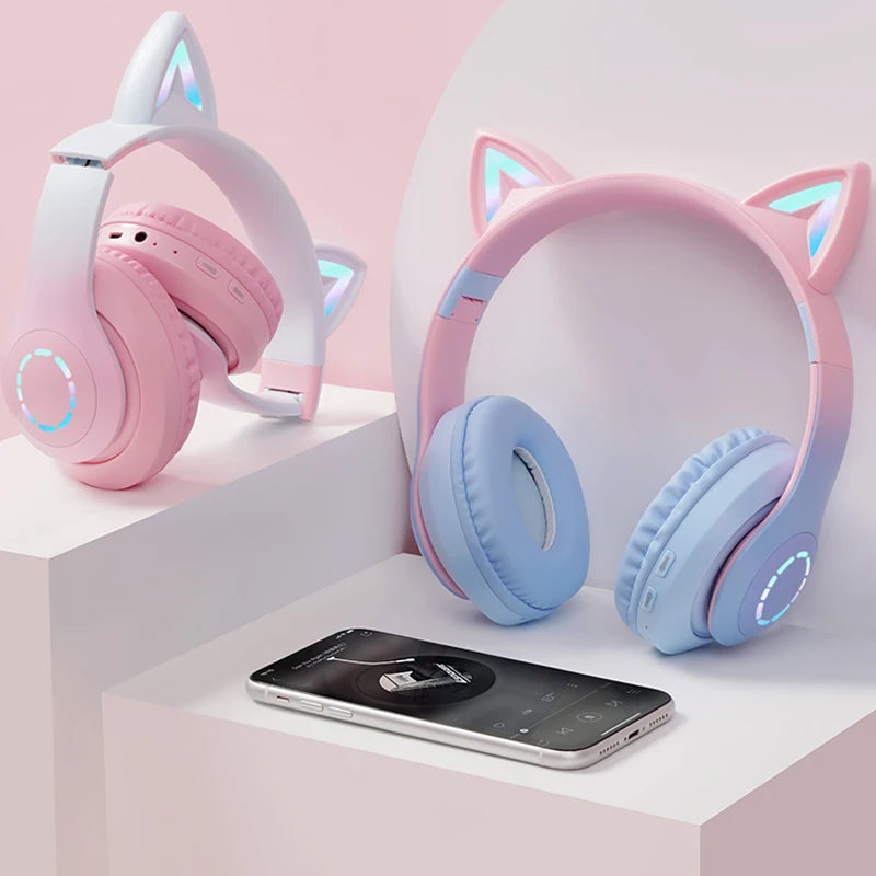 Fone Headset com Orelha de Gatinho