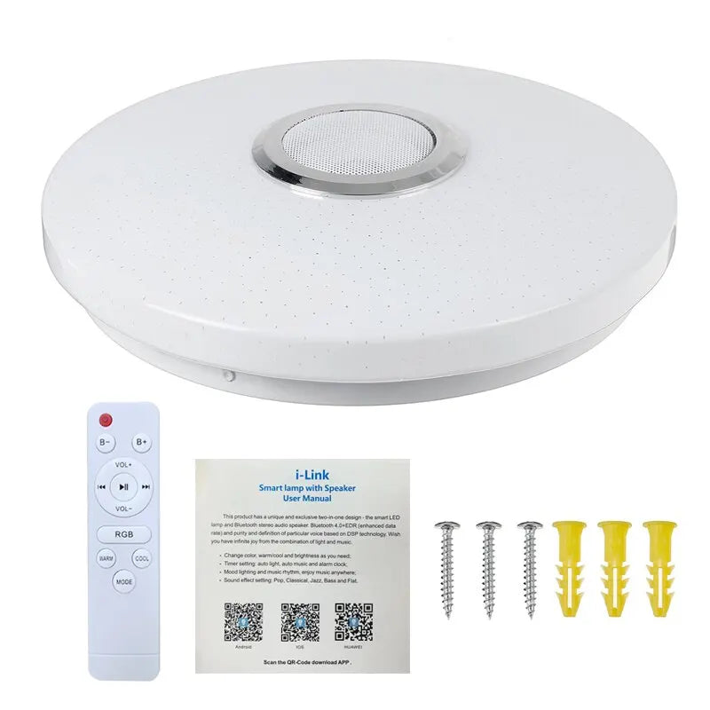Luminária de Teto Inteligente com Alto-falante Bluetooth